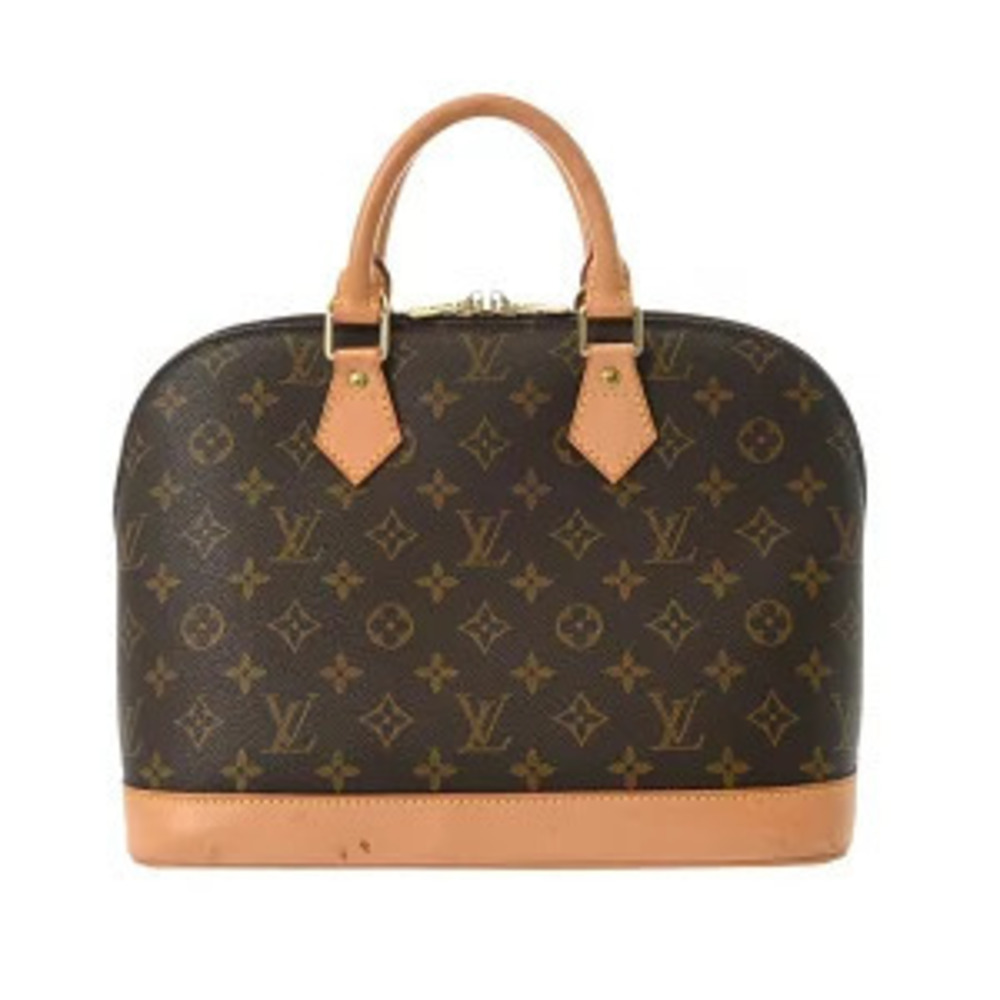 Louis Vuitton Monogram Alma Canvas Top Handle Bag Brown